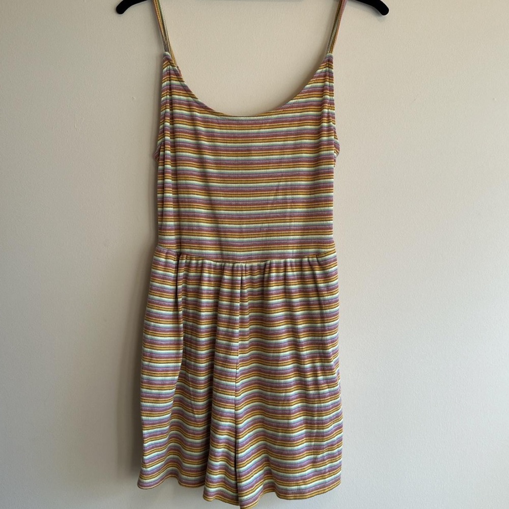 Target rainbow stripe romper size small